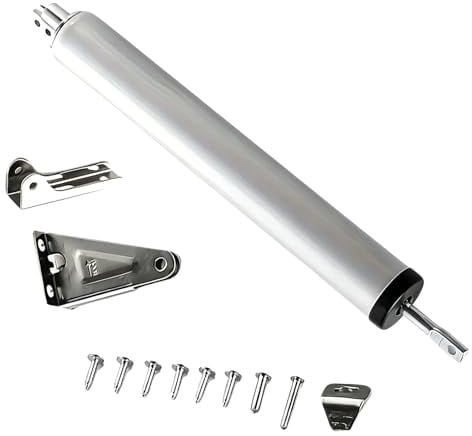 GVSS Ferme Porte Automatique Pneumatique Silencieux pour Portes Intérieures | Réglable 10‑100°,Alliage aluminium anti‑usure et rouille,Compatible portes intérieures ≤5 cm épaisseur ≤1000 mm