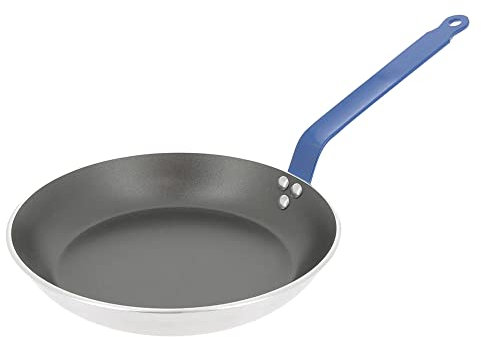 De Buyer Choc Nonstick Fry Pan - 8” - Blue Handle for Fish - 5-Layer PTFE Coating - Warp & Scratch Resistant - PFOA Free - Made in France