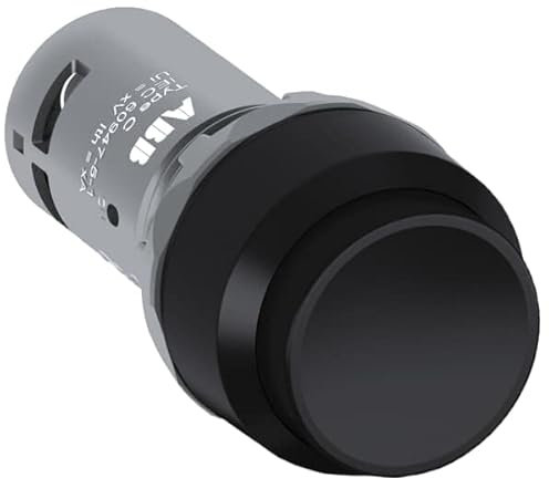 ABB CP4 Drucktastenkopf Ø 22.5mm, Schwarz Rastend Rund