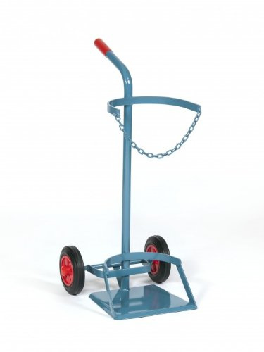 NIES Modellserie F1 Flaschenwagen für 33 kg Propan Ø 320, Variante:Mit Haltenocke und Vollgummireifen 200 mm