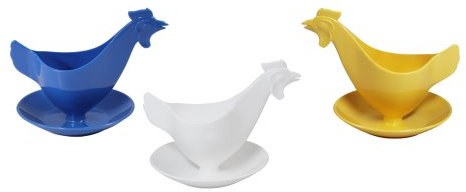 Eierbecher Huhn in Pastellfarben farbig sortiert 3er Set