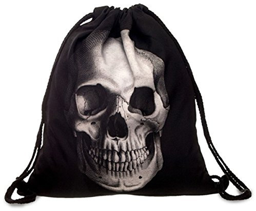 Beutel Tasche Rucksack Turnbeutel Print Skull Totenkopf