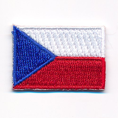 hegibaer 60 x 35 mm Tschechien Flagge Czech Republic Prag Patch Aufnäher Aufbügler 0922 B