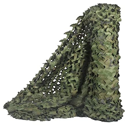 LOOGU Filet de Camouflage Militaire Grande Taille Parfaits pour Chasse, Ombrage,Camouflage Décoration,Parasol,Terrasse Protection Solaire Woodland 1.5x8m