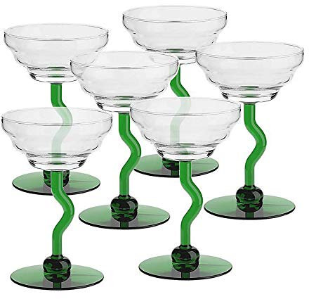 GELATO VERO Eiscremeglas 6er-Set Dessertschale Eisbecher Molise Bambini 400ml grün