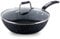 Scoville NEVERSTICK 26cm Sauté Pan with Lid, Non-Stick Deep Frying Pan, Suitable for All Hobs Including Induction, Rapid Heat Conduction, PFOA Free, Dishwasher Safe, Aluminium, Black