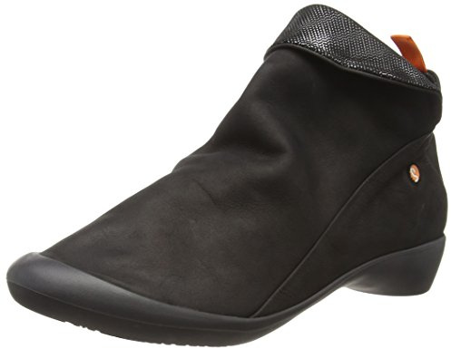 Softinos Farah Nubuck Combi, Damen Stiefeletten, Schwarz (Black/Teckel 549), 42 EU (8.5 UK)