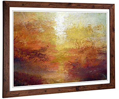 Big Box Art Framed Print of J.M.W (Joseph Mallord William Turner) Sun Design | Wall Art Picture| Home Decor for Kitchen, Living Room, Bedroom, Hallway, Walnut, A2 / 24.5x18 Inch / 62x45cm