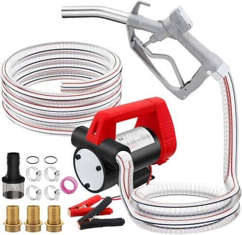 Bomba de Diesel Gasoil 12V 175W para transferir combustible con mangueras, 0-50 L/min