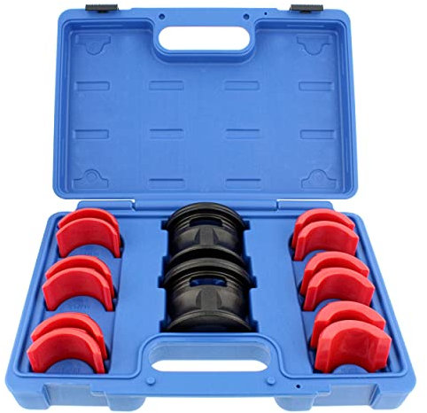 Abn Universal Fork Seal Driver Set - 14 Pc Fork Seal Installer Driver Set Interchangeable Fork Drivers 35-50MM