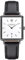 Kistanio Carré Damenuhr mit Lederband Datum Edelstahl Gunmetal Saphirglas GM-WH-L-BLK