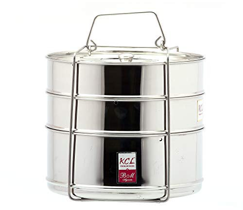 KCL Stainless Steel Cooker Separator Suitable for 5 litres Prestige Cookers (2 Containers with Lifters)