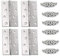 YOFASEN Charnière En Acier Inoxydable - Charniere Porte Pliant Charnière Connecteurs Paumelles Meuble Charnière avec M3.5 * 16mm Vis, Argent, 4 Pouces(88 * 60 * 1.2mm) - 4pcs