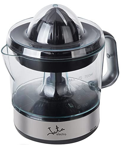 Jata EX5010 - Exprimidor Eléctrico con Rotación en ambos sentidos. Incorpora 2 conos. Cuerpo en acero inoxidable. Desmontable para su fácil limpieza. Depósito con asa. Tapa transparente