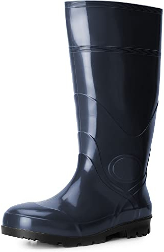 Ladeheid Gummistiefel Herren hoch Erwachsene wasserdichte Regenschuhe LA-914 (Marineblau, 46 EU)