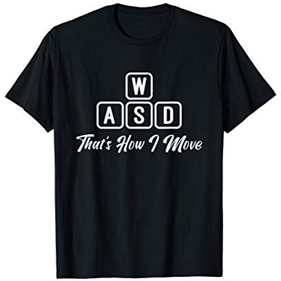 WASD Gaming Geschenk Zocken PC Computer Videospiel T-Shirt