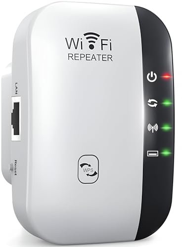 Retoo Ripetitore WiFi 2,4 GHz, 300 Mbit/s, WiFi Booster, porta Ethernet, WPS, punto di accesso, modalità ripetitore, compatibile con tutti i dispositivi WiFi, Internet Booster, IEEE 802.11 b/g/n