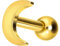 PIERCINGLINE Titan Ohrpiercing Mond Piercing Schmuck Ohr Stecker Helix Goldfarben