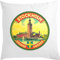 Stockholm Sweden Sverige Retro Style City Poster Weißes Kissen 40x40cm mit Füllung Weiß One Size