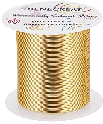 BENECREAT Filo di rame resistente all'ossidazione, 0,5 mm, 80 m, per avvolgere perline e altri gioielli artigianali