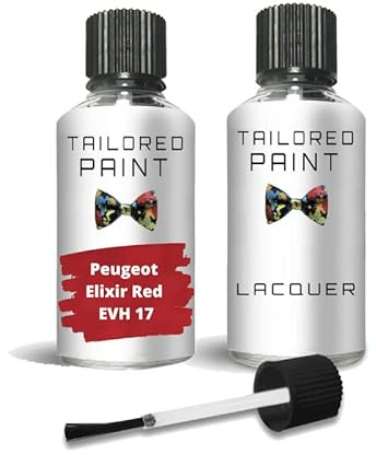For Peugeot Elixir Red EVH 17 Touch Up Paint Pen With Brush (Touch Up Paint + Lacquer)