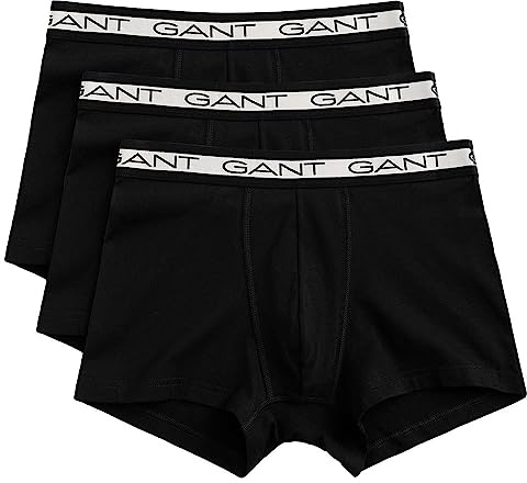 GANT Men's Boxer Shorts Pack of 3, Black, L