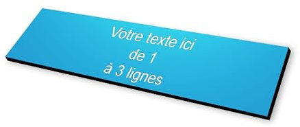 Plaque gravée Boite aux Lettres autocollante 10x2,5cm STANDARD personnalisable - 1 à 3 lignes sans frais supplémentaires bleu clair
