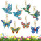 WEVOL Diamond Painting Schlüsselanhänger, 8 Stück 5D Diamant Painting Anhänger DIY Doppelseitiges Diamant Schmetterling und Vögel, Diamond Painting Keychain für Erwachsene Kinder Kunsthandwerk Deko