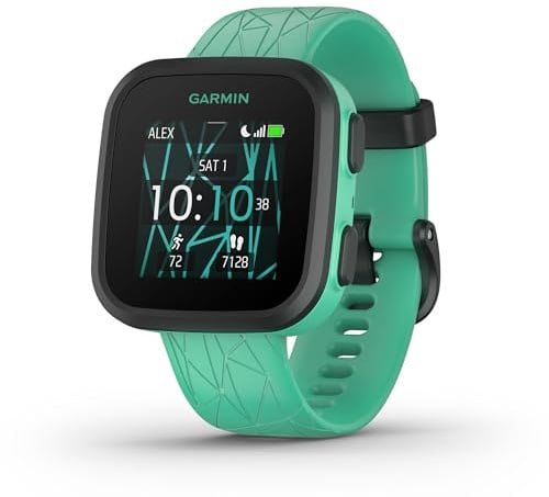 Garmin Bounce™, Kids Smartwatch, Two-Way Text and Voice Messaging, Location Tracking, Green Burst