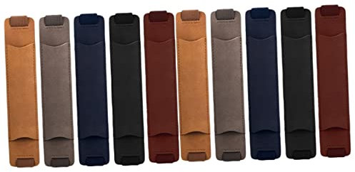 EXCEART 10 STK Etui Elastischer Stifthalter Aus Pu-Leder Elastischer Stifthalter Aus Leder Federmäppchen Aus Pu Mit Elastischem Band Binder Notizbuch Stifthülle Jahrgang Reisen Lesezeichen