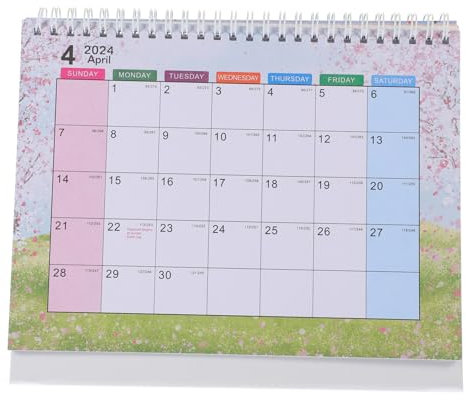 Operitacx Blumen Tischkalender Dekorativer Monatskalender Für Schreibtisch Für Büro Und Zuhause Mit Stabilem Beschreibbaren Notizfeldern Und Hochwertigem