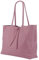SH Leder ® Damen Echt Rindleder Shopper in Querformat mit Innentasche in vielen Farben Schultertasche Henkeltasche 30x37cm Maja G514 (Altrosa)