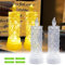 TINYOUTH 2 x LED-Teelichter für Hochzeiten, Tischkerzen, AAA-Batterien, für Hochzeitszeremonie, Geburtstag, Party, Heimdekoration, Diamant-Muschel