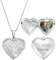 MeMeDIY Personalisiert Medaillon Kette mit Bild Damen Herz Medaillon Zum Öffnen Kette Halskette Gold/Silber/Rosegold Gravierte Gedenk Anhänger Halskette Schmuck Geschenke für Frauen -D1