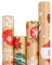 SULOLI Weihnachten Geschenkpapier Set 4 Rollen Weihnachtsgeschenkpapier Nature Kraftpapier für Weihnachten Neujahr Geschenkverpackung（43cm X 3m）