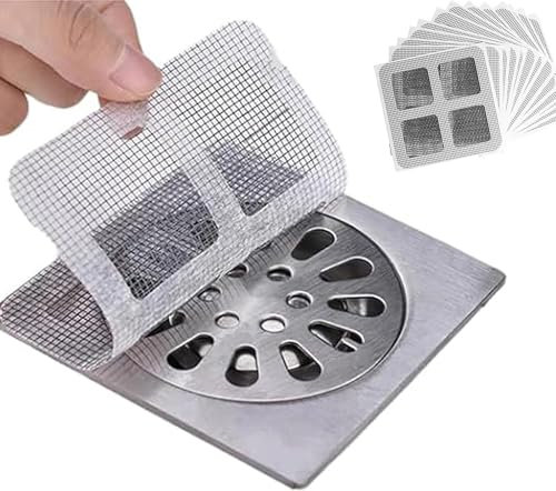 Filtro di Scarico a Pavimento Usa e Getta, 100 Pezzi Filtro Raccogli Capelli per Doccia, 10x10cm Protezione per Lo Scarico del Pavimento per Lavabo, Doccia, Vasca e Cucina