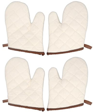 Sunicon Baumwoll-Ofen-Hitzebeständige Handschuhe, 2 Stück, nachhaltig, dick, multifunktional, Backhandschuhe, wärmeisolierte Schutzhandschuhe zum Grillen, Grillen, Kochen, Küche, (Klein)