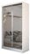 Margaret Hadas24 Kleiderschrank Darix mit Spiegel, Organizer, Mehrzweckschrank, Schwebetürenschrank, Garderobenschrank, Kleiderstange, Kleiderständer, Flurschrank, 2-türig, Schrank, weiß, 150 cm