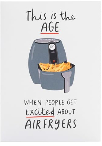 UK Greetings | Birthday Card | Funny Air-Fryer Design | With Envelope | Happy Birthday Gifts | Greeting Card | Her/Him | 17.8 x 12.7cm