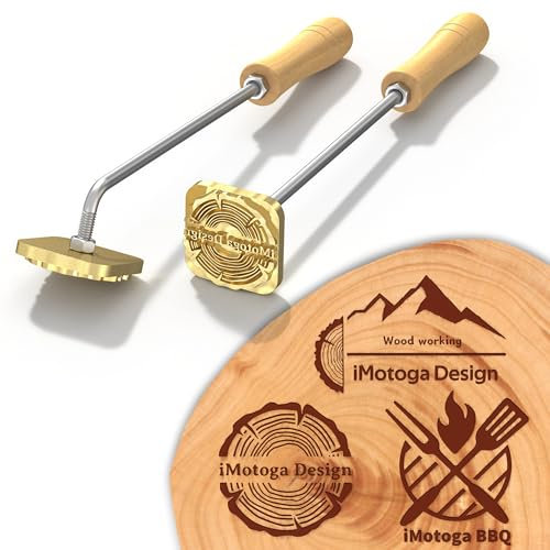 Custom Branding Iron for Wood,Reusable Personalized Metal Logo for Wood Burning Tool,Custom Iron Stamp for Leather,Handcrafted Design,Flame Heated,Gift for Crafting&Stencil Wood Burning (1.5 inches)