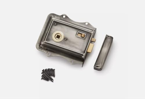 Old English Victorian Style Rim Bathroom Bedroom Lock Latch Pewter/Brass Snib AB Hardware