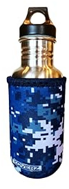 Koverz Water Bottle Sleeve, Neoprene Insulated Bottle Sleeve, Fits 16-18 Oz. 500 ml, Medium Size, Marine Digicam