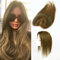 Haarteile für Frauen, Echthaar, 360°-Clip-in, kein Pony, Upgrade, handgefertigte Schweizer Spitzenbasis, 30,5 cm Haarteile, Hellbraun