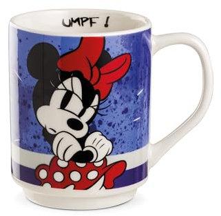 Egan Tazza impilabile Minnie Mouse, 350 ml, tazza da caffè in porcellana, collezione Minnie I Am, design blu, adatta al microonde e alla lavastoviglie, per gli amanti del caffè e del tè (viola)