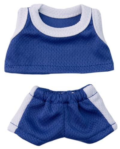 niannyyhouse 17 cm Puppenkleidung, ärmellos, T-Shirt, Hose, Sportanzug, 15 cm Plüschpuppe Dressup (A10)