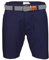 Xact Short Chino en Coton Oxford pour Homme avec Ceinture, Coupe Droite, Oxford Bleu Marine foncé, 38W