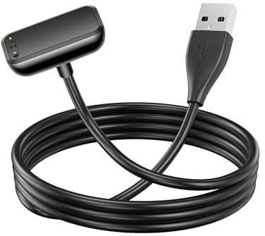 MohLythrix Charger Compatible with Fitbit Charge 6 / Charge 5 / Luxe Charging Cable USB Magnetic Wireless Fast Charging Cord Replacement for Charge 5 / Luxe/Charge 6 Smartwatch, 3.3Ft/1M