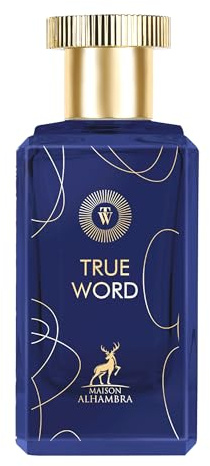 Maison Alhambra True Word - Fruity, Citrus, Floral, Amber - Eau de Parfum Spray Long-Lasting Fragrance for Men, 3.4 Ounce / 100 ml