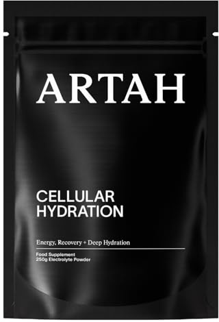 ARTAH Cellular Hydration Electrolyte Powder, Sugar-Free Citrus, 250g | 30 Day Supply. Electrolyte & energy supplement for deep hydration, with Vitamin C, refreshing citrus flavour, vegan