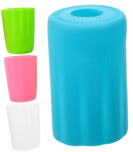 MAGICLULU 4 pièces Lot de Manchons Silicone pour Gourde Verre Housses Protectrices Antichoc pour Bouteille Eau et Lait Protection Pratique et Colorée pour Gourdes Randonnée et Camping